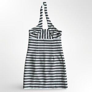 Trina Turk black and white halter dress 6 S small summer spring mini cute casual